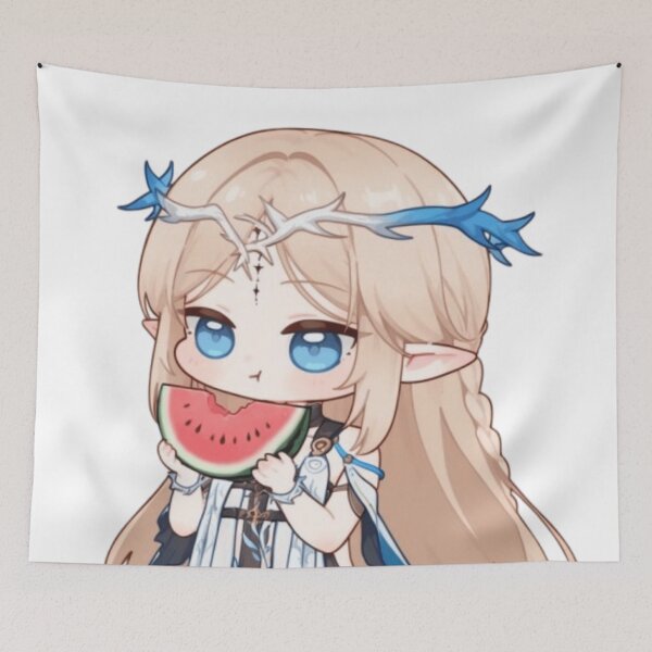 Item preview, Wuthering Waves Cartethyia Eating Watermelon designed and sold by KomiArts.