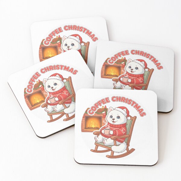 Item preview, Coffee Christmas Samoyed designed and sold by Astraskal.