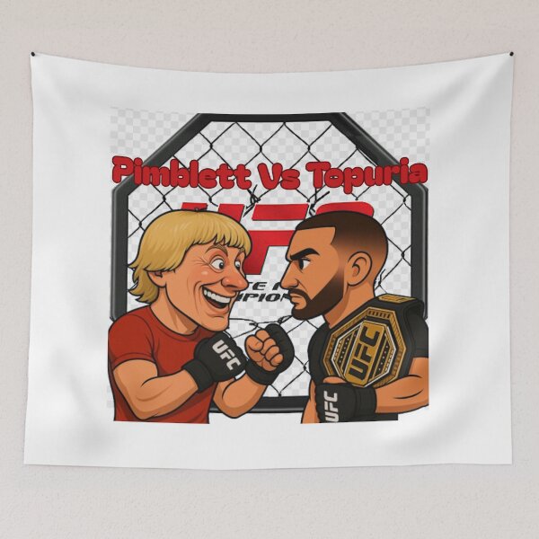 Item preview, UFC Cartoon Battle T-Shirt, Pimblett vs Topuria, Unisex Sports Tee, UFC T-shirts, MMA Fan Apparel, Event Day Shirt designed and sold by LaModaLoKa01.