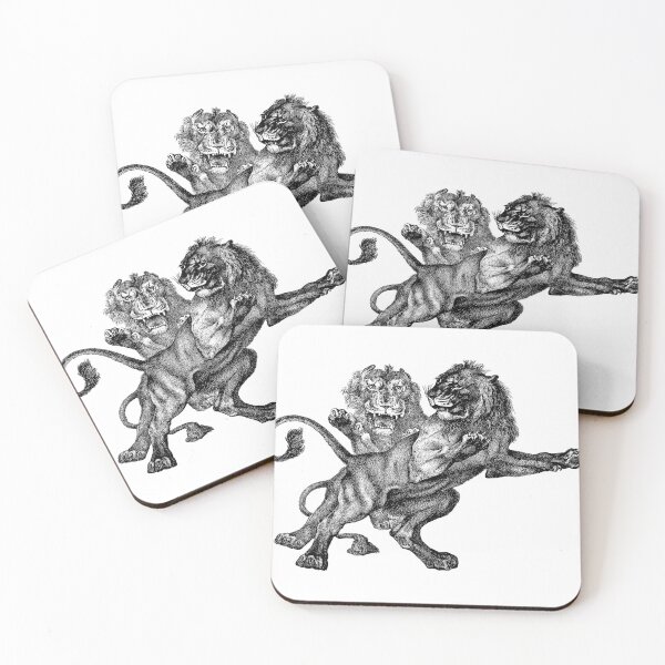 Item preview, Lion Se Battre – Fierce Fighting Lion | Powerful Wild Animal Art designed and sold by Abdennaim.