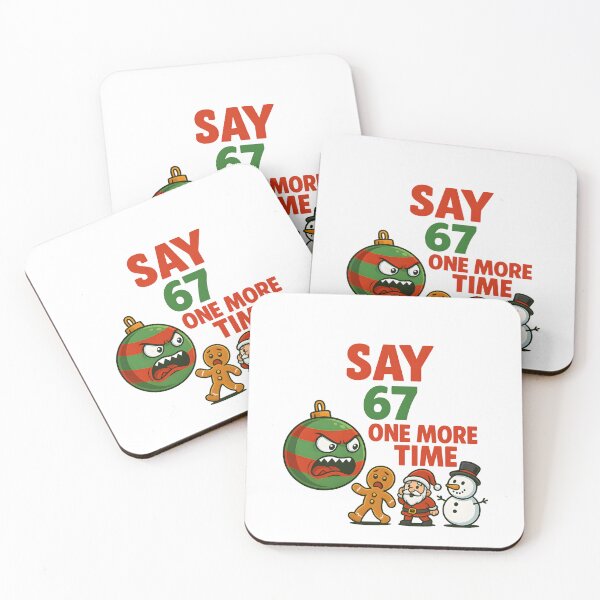 Item preview, 67 Six Seven One More Time Funny Christmas 67 Meme Angry Ornament and Holiday Characters T-Shirt designed and sold by Omarmadani.