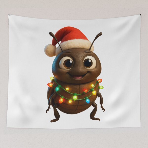 Item preview, Christmas Mealworm Beetle designed and sold by Sillytoe.