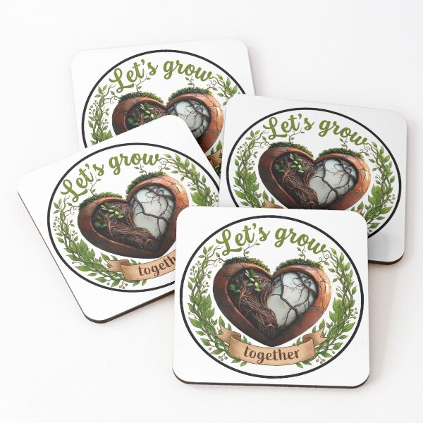 Item preview, Let's Grow Together - Botanical Heart Roots & Vines Art designed and sold by xper-t-s.