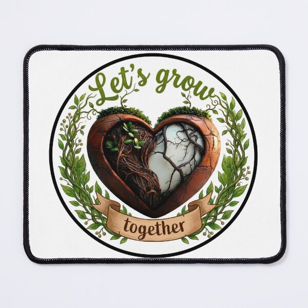 Item preview, Let's Grow Together - Botanical Heart Roots & Vines Art designed and sold by xper-t-s.