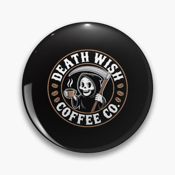 Item preview, Halloween Grim Reaper Drinking Coffee Death Wish Coffee Co designed and sold by CareTopping.
