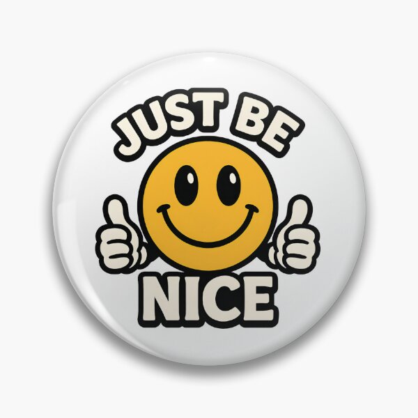 Item preview, Just Be Nice – Retro Smiley Positive Vibes designed and sold by BloomOfDesign.