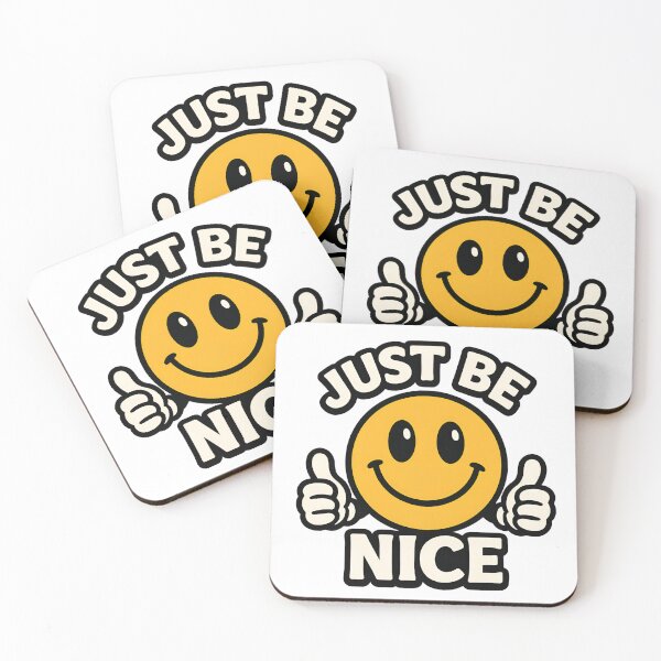 Item preview, Just Be Nice – Retro Smiley Positive Vibes designed and sold by BloomOfDesign.