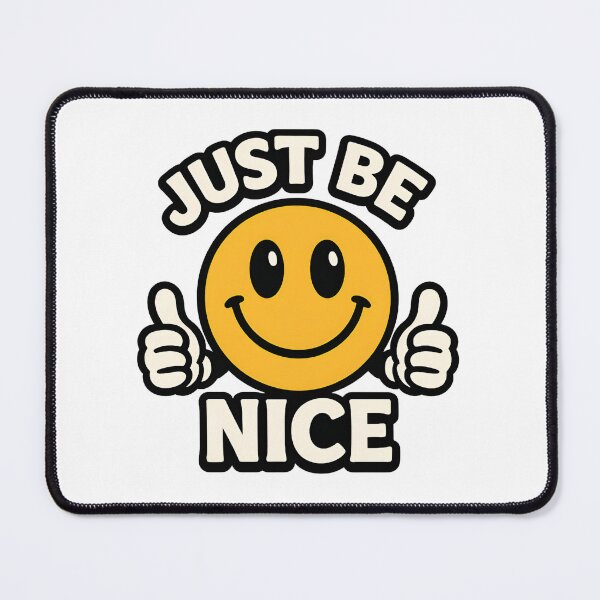 Item preview, Just Be Nice – Retro Smiley Positive Vibes designed and sold by BloomOfDesign.