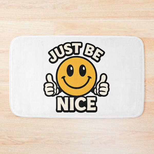 Item preview, Just Be Nice – Retro Smiley Positive Vibes designed and sold by BloomOfDesign.