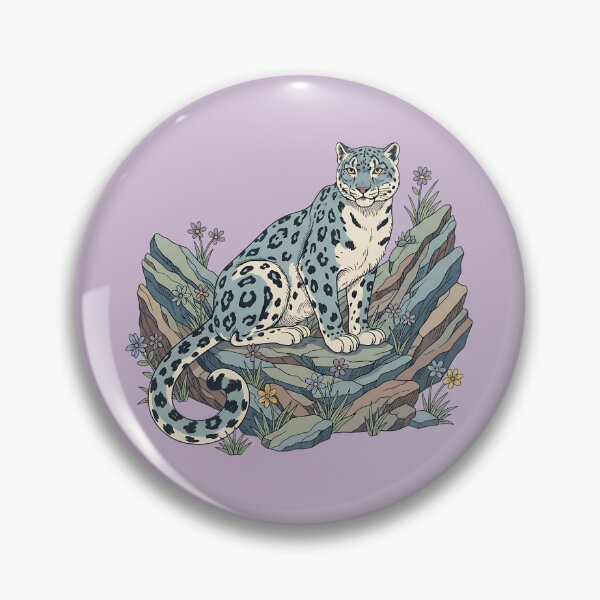 Item preview, Snow Leopard Resting in Alpine Blooms designed and sold by BirdsnStuff.