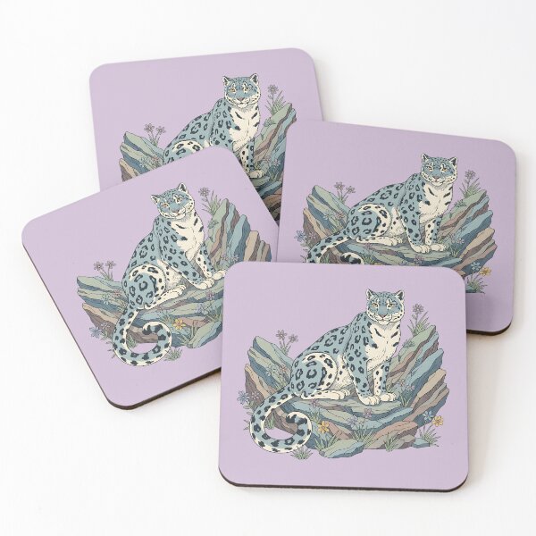 Item preview, Snow Leopard Resting in Alpine Blooms designed and sold by BirdsnStuff.