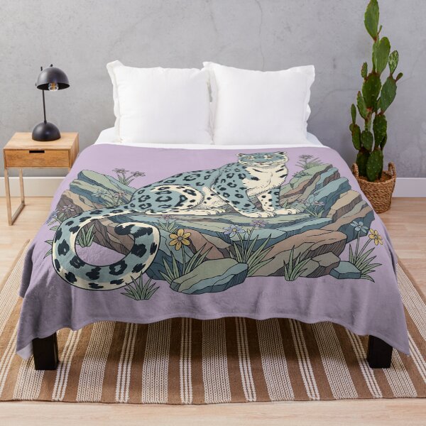 Item preview, Snow Leopard Resting in Alpine Blooms designed and sold by BirdsnStuff.