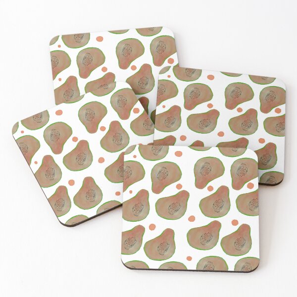 Item preview, Watercolor Papaya Fruit Dot Pattern  designed and sold by Dreambigdigital.