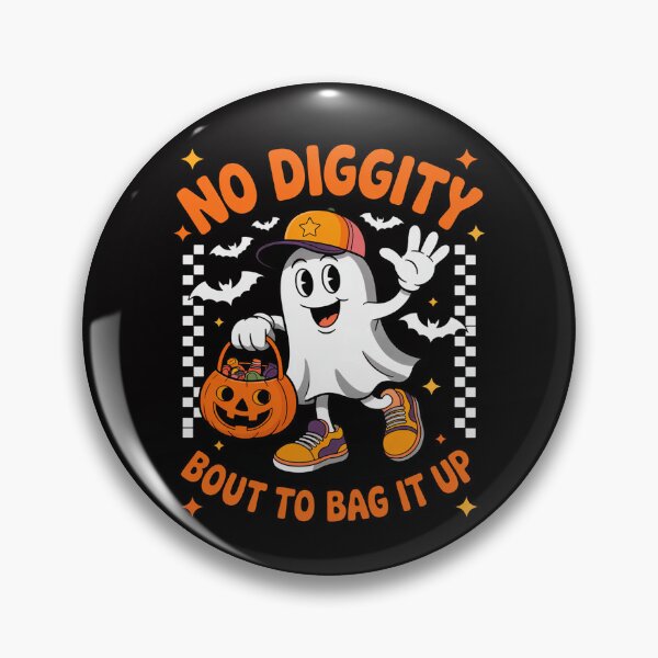 Item preview, Halloween Ghost No Diggity Bout to Bag it Up Toddler Kids designed and sold by CareTopping.