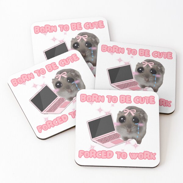Item preview, Born to Be Cute Forced to Work Hamster designed and sold by StarBunnyDesign.