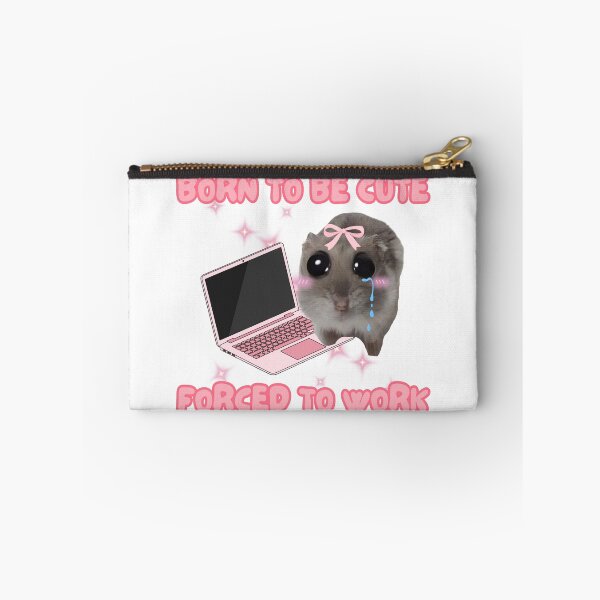 Item preview, Born to Be Cute Forced to Work Hamster designed and sold by StarBunnyDesign.