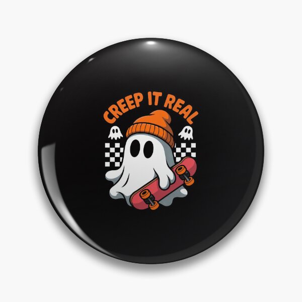 Item preview, Halloween Creep It Real Ghost Skater Men Boys Kids designed and sold by ConceptThena.
