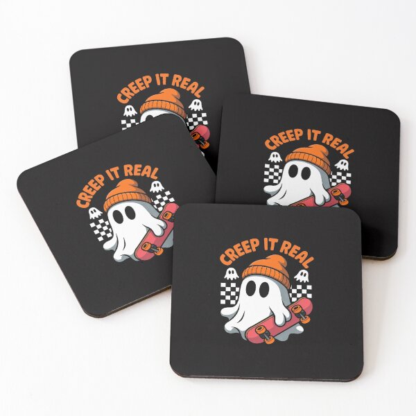 Item preview, Halloween Creep It Real Ghost Skater Men Boys Kids designed and sold by ConceptThena.