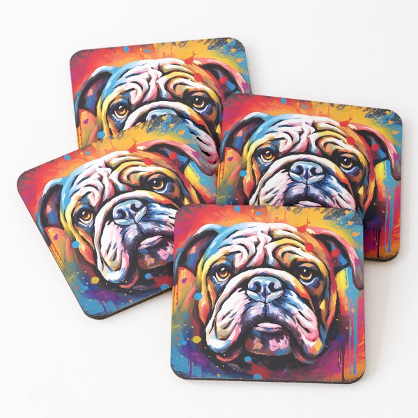 Item preview, Bull Dog Vibrant Neon-Like Colored Pop Art designed and sold by DEC02.