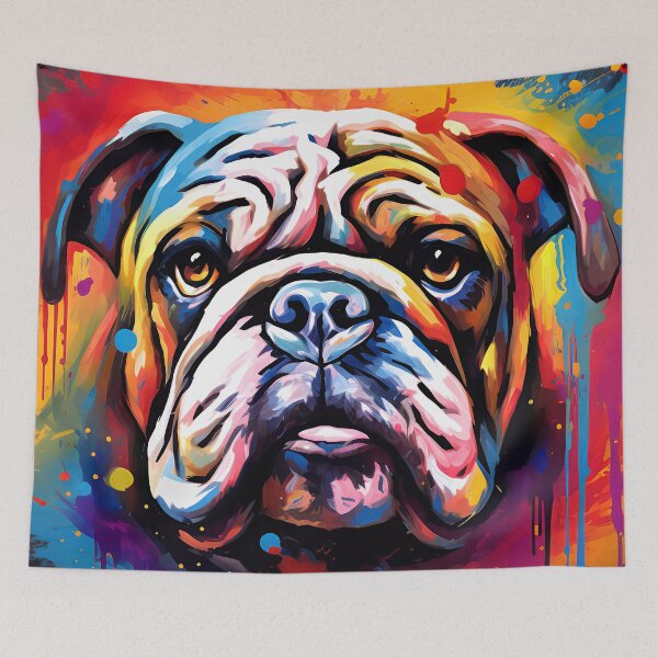 Item preview, Bull Dog Vibrant Neon-Like Colored Pop Art designed and sold by DEC02.
