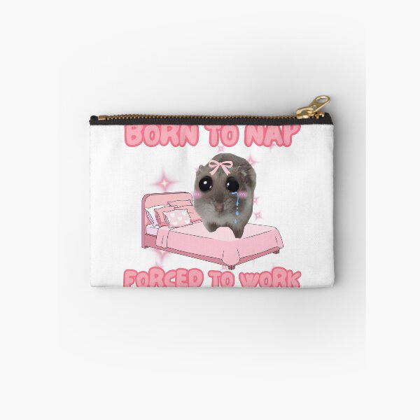Item preview, Born to Nap Forced to Work Hamster designed and sold by StarBunnyDesign.