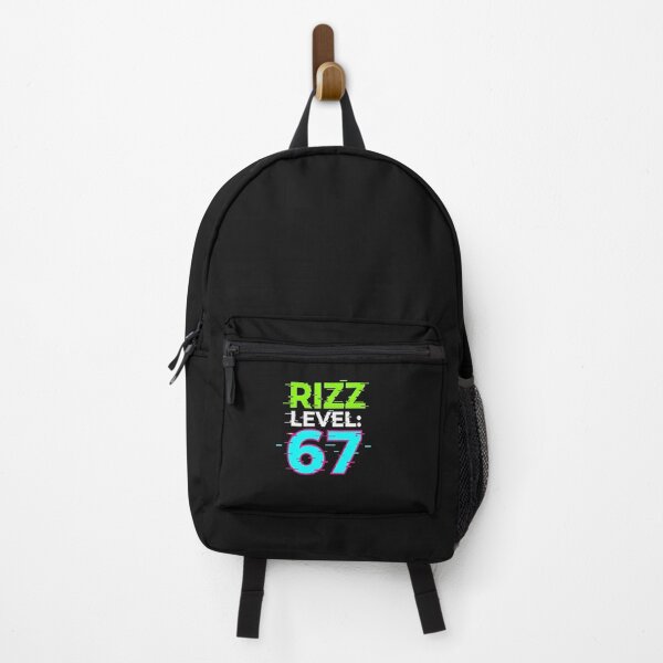 Item preview, Rizz Level 67 Neon Glitch Meme designed and sold by cawtoon.