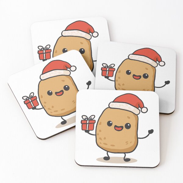 Item preview, Cute Christmas Potato with Santa Hat and Gift | Adorable Holiday Spud Design designed and sold by Potattoo.