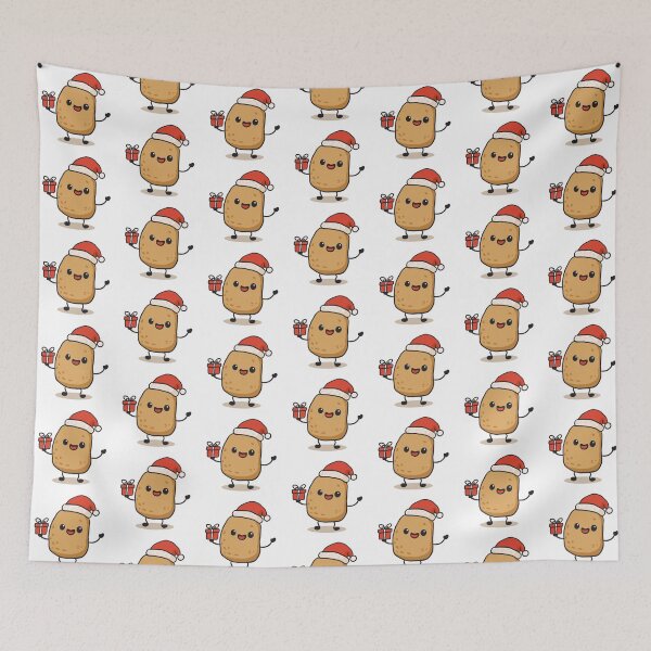 Item preview, Cute Christmas Potato with Santa Hat and Gift | Adorable Holiday Spud Design designed and sold by Potattoo.