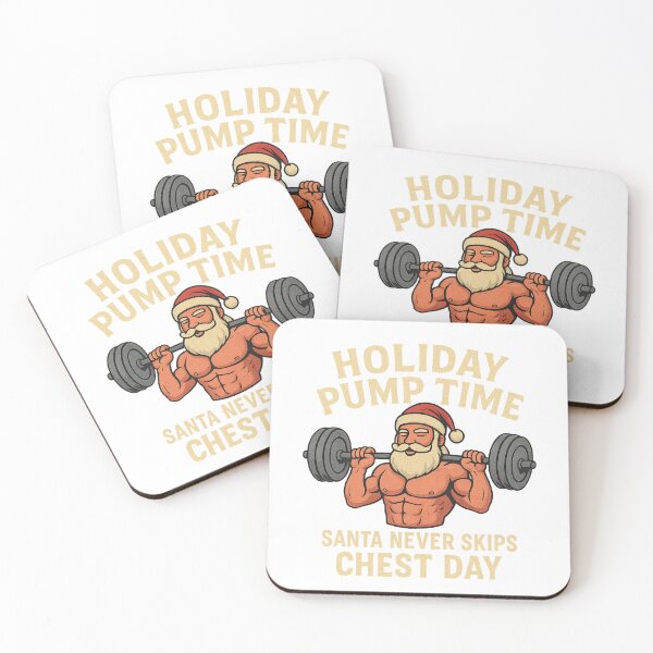 Item preview, Holiday Pump Time – Santa Never Skips Chest Day designed and sold by PROTONEDL.