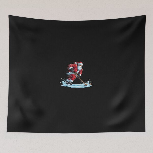 Item preview, Santa Hockey Action Christmas Sports Design designed and sold by cawtoon.
