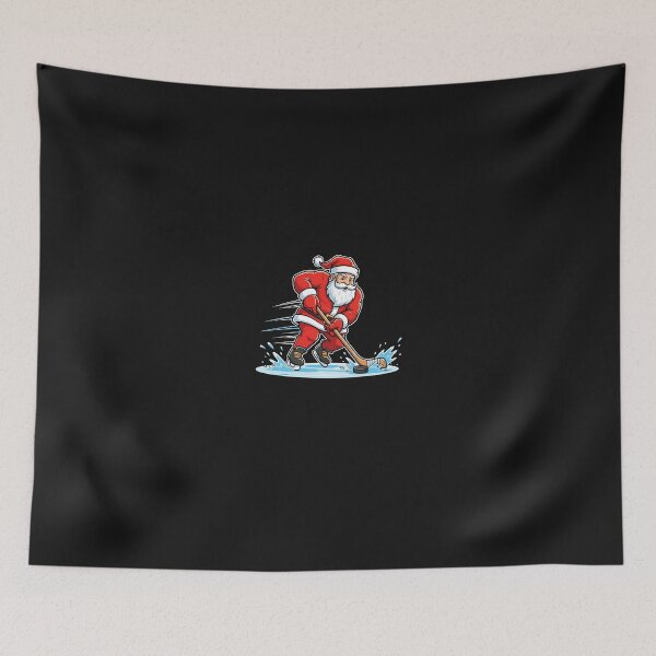 Item preview, Santa Hockey Action Christmas Sports Design designed and sold by cawtoon.