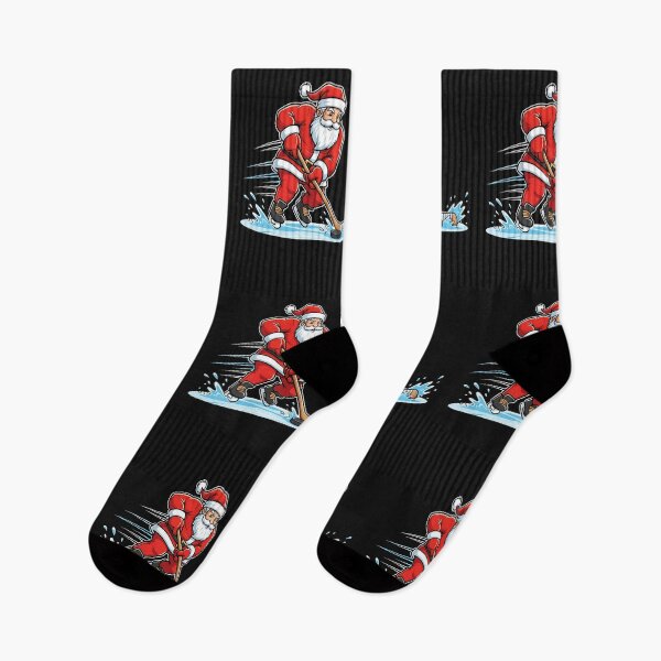 Item preview, Santa Hockey Action Christmas Sports Design designed and sold by cawtoon.