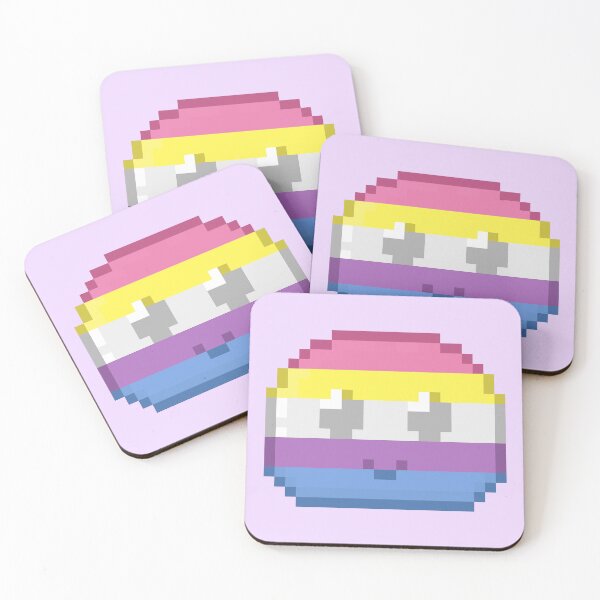 Item preview, Bigender Pride Pixel Slime designed and sold by Lilac-Cat.
