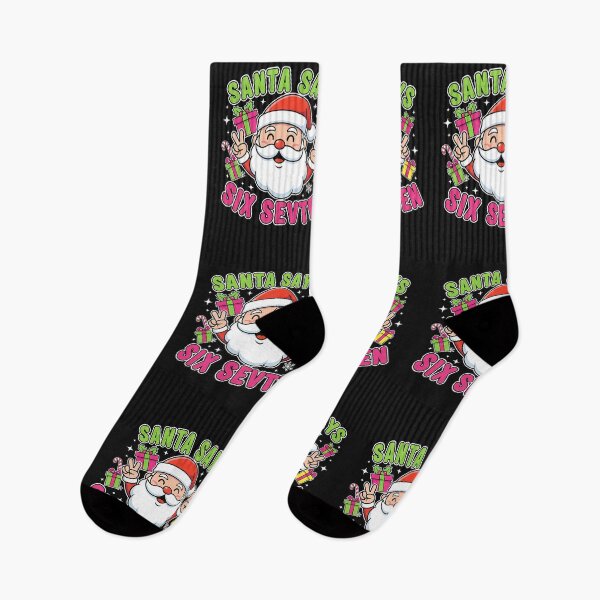 Item preview, Santa Says Six Seven Peace Sign designed and sold by cawtoon.