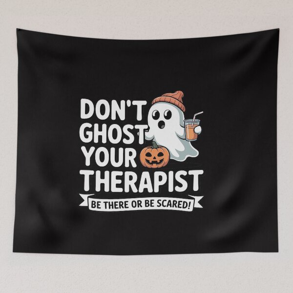 Item preview, Don't Ghost Your Therapist Halloween Mental Health Advocacy designed and sold by ConceptThena.