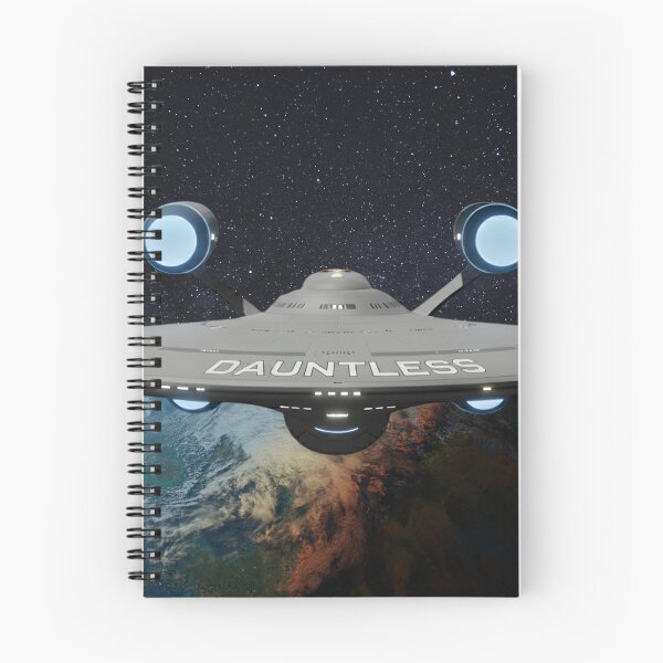 Item preview, Starship Dauntless in orbit designed and sold by DauntlessMerch.
