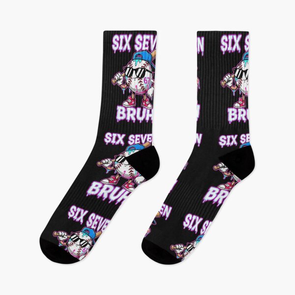 Item preview, Six Seven Bruh 67 Meme Baseball Ice Cream Drip Gen Alpha  designed and sold by cawtoon.