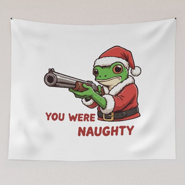 Item preview, Christmas Frog Shotgun You Were Naughty designed and sold by Gkinoki.