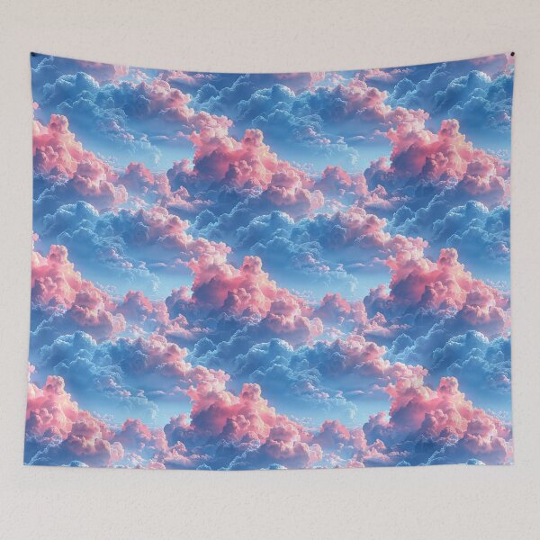 Item preview, Dreamy Pink and Blue Sky Clouds Pattern designed and sold by NTGUILTY.