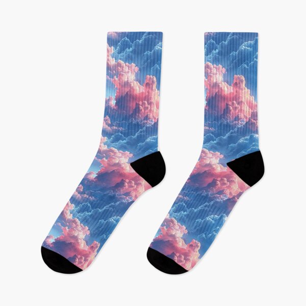 Item preview, Dreamy Pink and Blue Sky Clouds Pattern designed and sold by NTGUILTY.