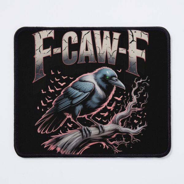 Item preview, Sarcastic Crow F-Caw-F Raven Joke Meme Spooky Gothic Humor designed and sold by GhoulishGaze.