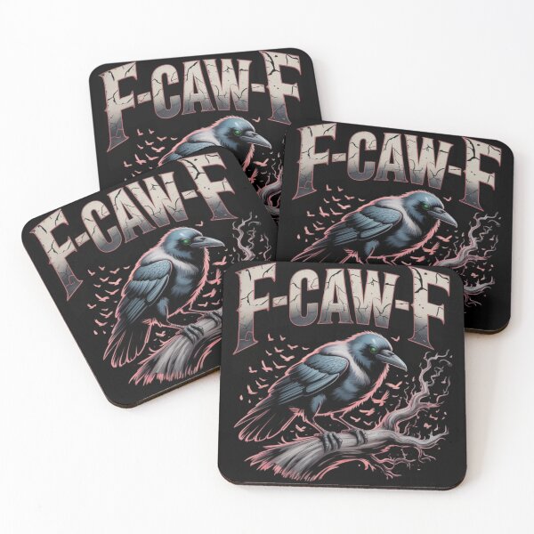 Item preview, Sarcastic Crow F-Caw-F Raven Joke Meme Spooky Gothic Humor designed and sold by GhoulishGaze.