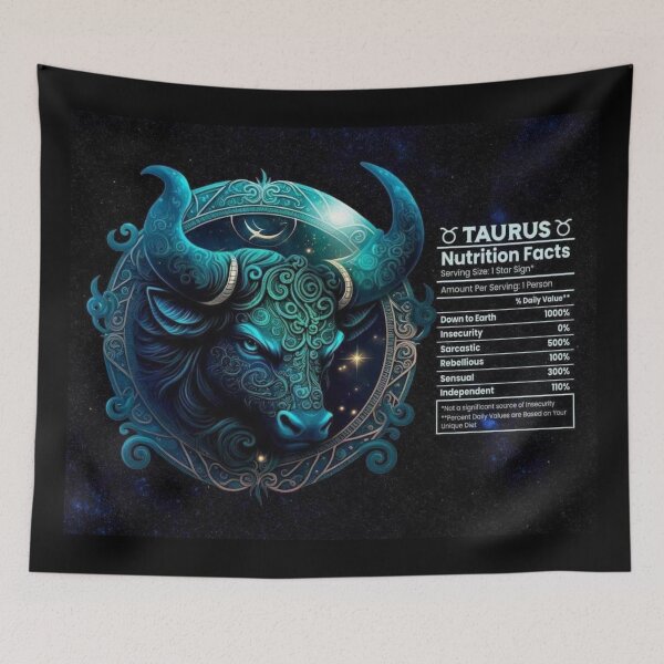 Item preview, Taurus-Themed Nutritional Value Apparel & Home Decor designed and sold by Compass and a Camera.