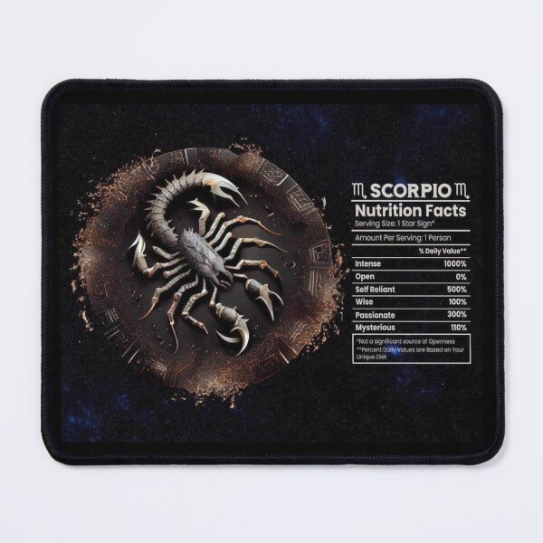 Item preview, Scorpio-Themed Nutritional Value Apparel & Home Decor  designed and sold by Compass and a Camera.