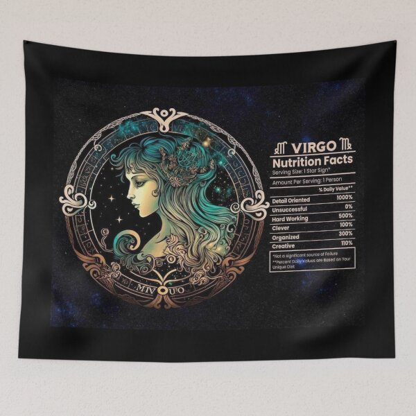 Item preview, Virgo-Themed Nutritional Value Apparel & Home Decor designed and sold by Compass and a Camera.