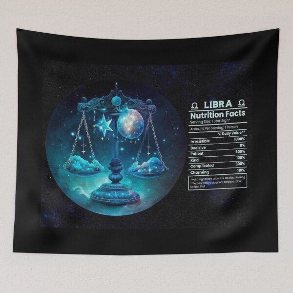 Item preview, Libra-Themed Nutritional Value Apparel & Home Decor  designed and sold by Compass and a Camera.