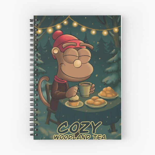 Item preview, Cozy Woodland Tea – Cute Winter Monkey Art | Holiday Forest Illustration designed and sold by Sigma-Orionis.