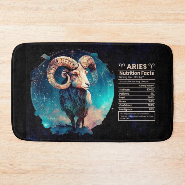 Item preview, Aries-Themed Nutritional Value Apparel & Home Decor designed and sold by Compass and a Camera.