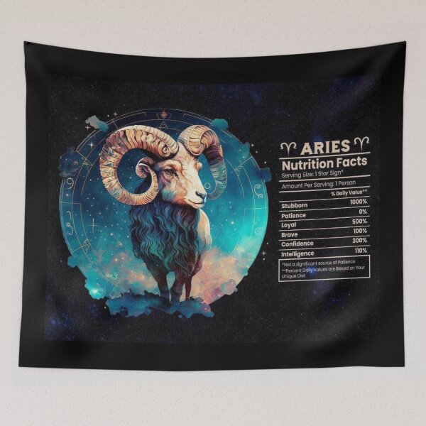 Item preview, Aries-Themed Nutritional Value Apparel & Home Decor designed and sold by Compass and a Camera.