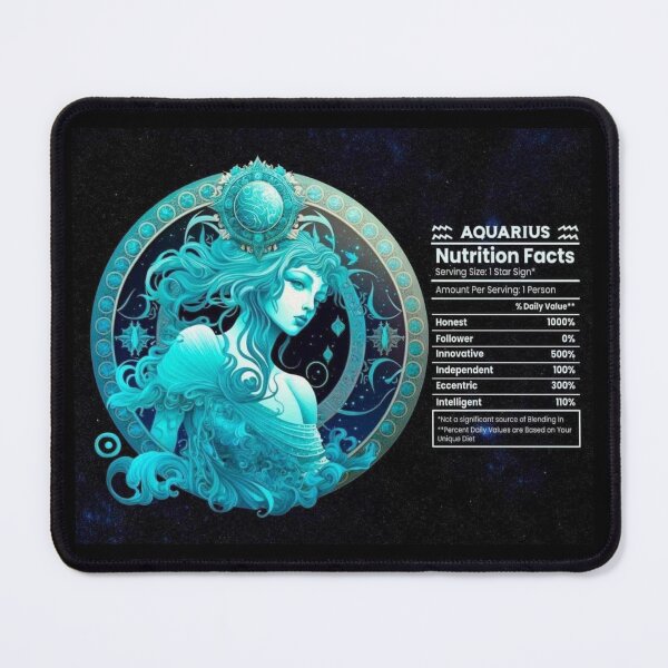 Item preview, Aquarius-Themed Nutritional Value Apparel & Home Decor designed and sold by Compass and a Camera.